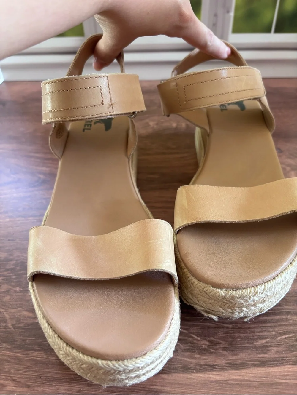 SOREL Flatform Platform Jute Tan Sandal Size 9.5